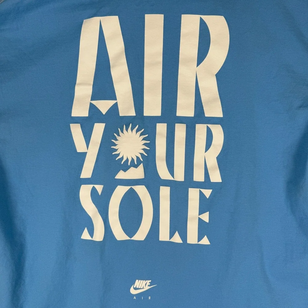 Nike Air Your Sole Graphic T-Shirt Blue Loose Fit Mens‎ L DQ1016-412